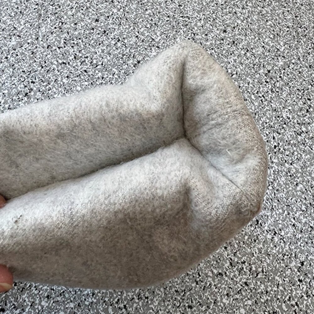 Authentic Bvlgari Grey Wool Shoulder Satchel Handbag - Picture 14 of 15